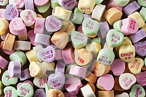 Colorful Conversation Hearts Candy