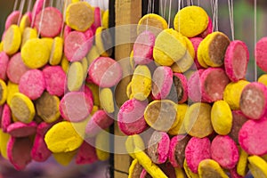 Colorful cookies at a country fair