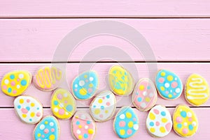 Colorful cookies with polka dots