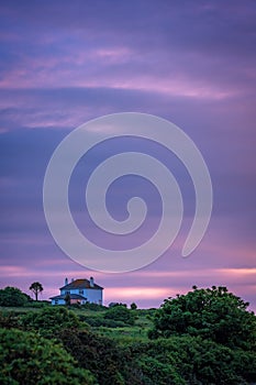 Colorful Cornish sunset