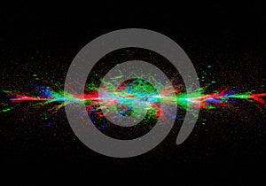 Colorful Cosmic Explosion in Dark Night Sky