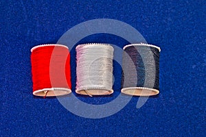 Colorful Cotton Reel Spools of Sewing Thread