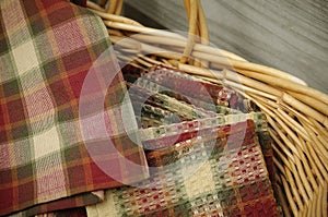 Colorful Country Basket of Napkins