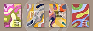 Colorful cover design template for wall art, poster, magazine, booklet, banner, flyer, sales promotion