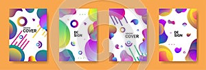 Colorful cover design template for wall art, poster, magazine, booklet, banner, flyer, sales promotion