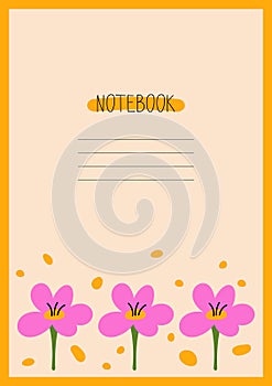 Colorful cover page templates for print products, stationery, notebooks, workbooks, brochures, planners