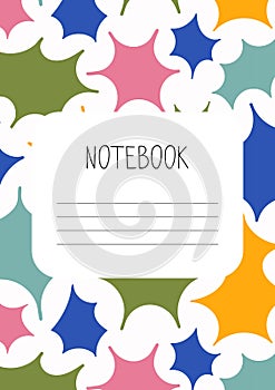 Colorful cover page templates for print products, stationery, notebooks, workbooks, diaries, brochures, planners