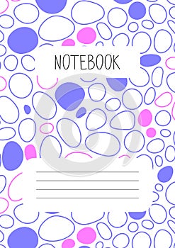 Colorful cover page templates for print products, stationery, notebooks, workbooks, diaries, brochures, planners