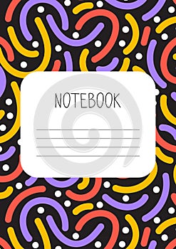 Colorful cover page templates for print products, stationery, notebooks, workbooks, diaries, brochures, planners