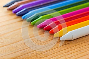 Colorful crayon color