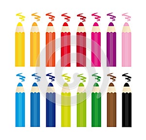 Colorful crayons collection photo