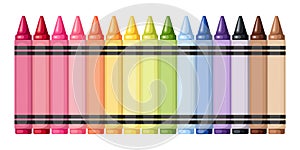 Colorful crayons. Vector illustration.