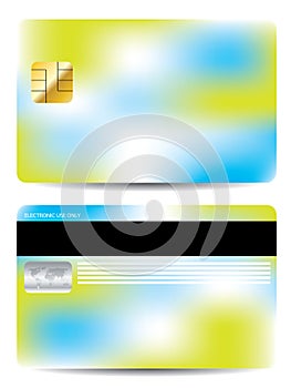 Colorful credit card design template