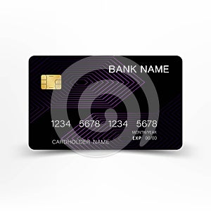 Colorful credit card set design.