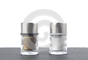 Saltshaker and pepper caster