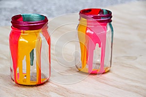 Colorful cristal bottles