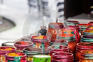 Colorful cristal bottles