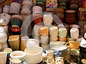 Colorful Crockery including Mugs and Decorative pieces