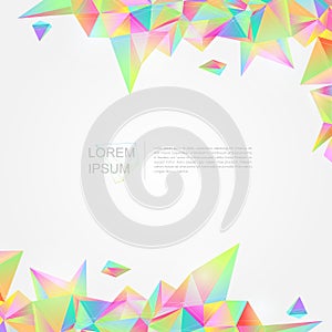 Colorful crystal background in polygon and abstrac