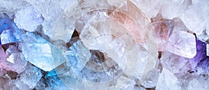 Colorful crystal formations