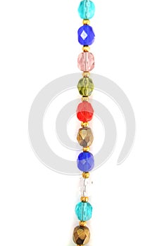 Colorful crystal necklace background
