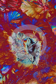 Colorful crystals macro