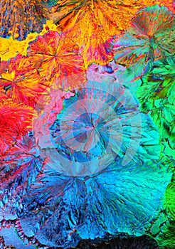Colorful crystals macro