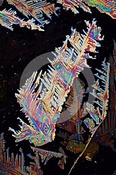 Colorful crystals macro