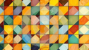 Colorful cube blocks pattern, abstract 3D design. Colorful cube blocks, pattern, 3D. Stock Photo, Generative AI