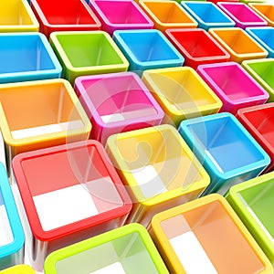 Colorful cube cell composition as abstract background
