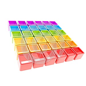 Colorful cube cell composition as abstract background