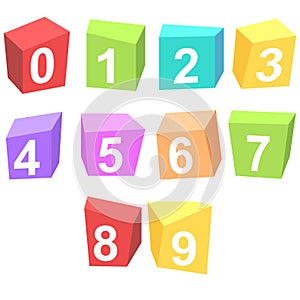 Colorful cubes digits