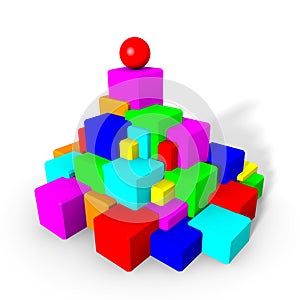 Colorful cubes and sphere