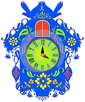 Colorful cuckoo clock
