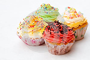 Colorful cup cake