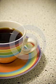 Colorful cup of coffee
