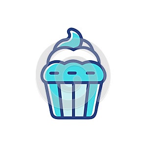Colorful Cupcake Icon for Celebrations