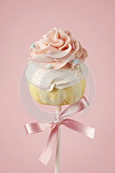 Colorful cupcake pops