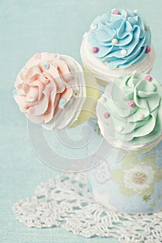 Colorful cupcake pops