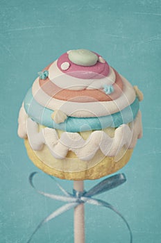 Colorful cupcake pops