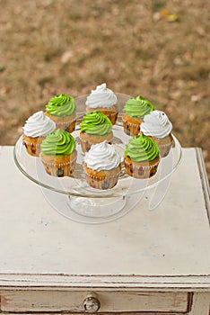 Colorful cupcakes sweets for party