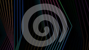 Colorful curved lines refraction abstract motion background