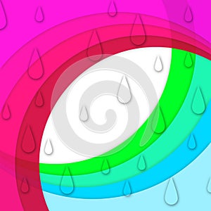 Colorful Curves Background Shows Sloping Lines And Water Drops