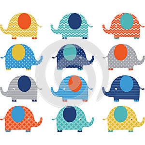 Colorful Cute Elephant Collections