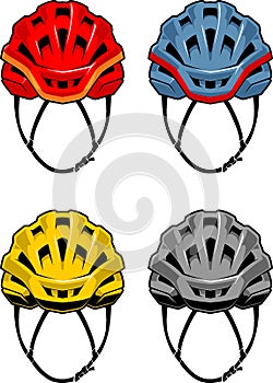 Colorful Cyclist Helmet Front Set