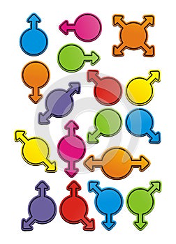 Colorful cyrcle pointer