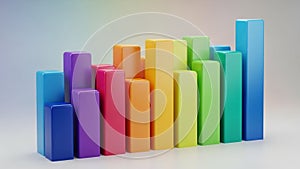 Rectangular columns of varying heights arranged from left to