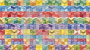 Colorful 3D Cube Pattern Background Design