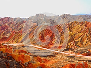 Colorful Danxia Topography at Zhangye,Gansu,China