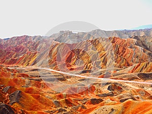 Colorful Danxia Topography at Zhangye,Gansu,China